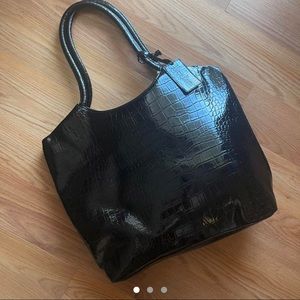 Neiman Marcus faux leather croc bag